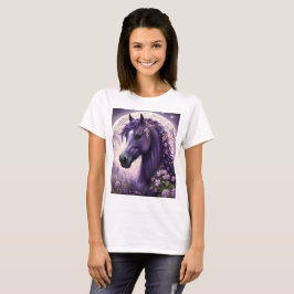 Camiseta "Sueños florecientes: el caballo morado de la fant