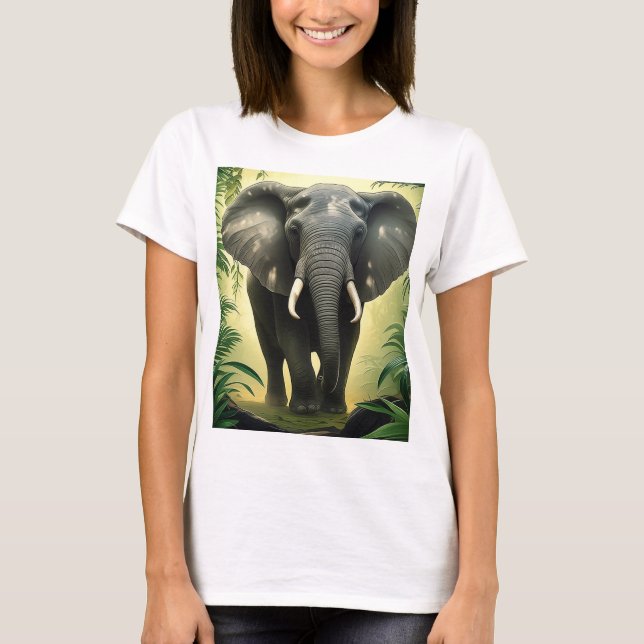Camiseta Sueños forestales - Tee de elefante para Chicas (Anverso)