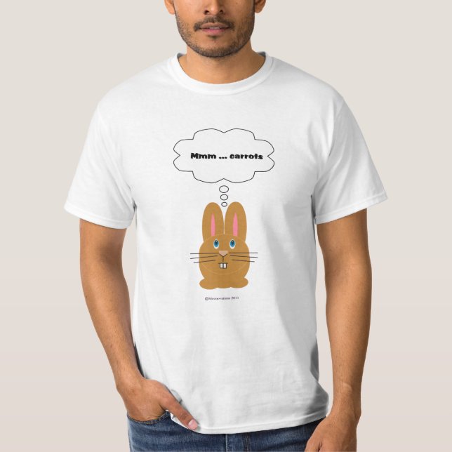 Camiseta Sueños lindos del conejo de zanahorias (Anverso)