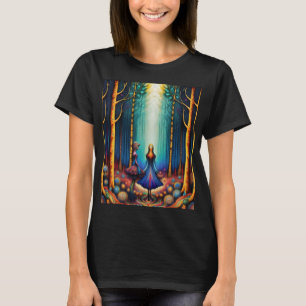 Camiseta Sueños psicodélicos en el arte del bosque