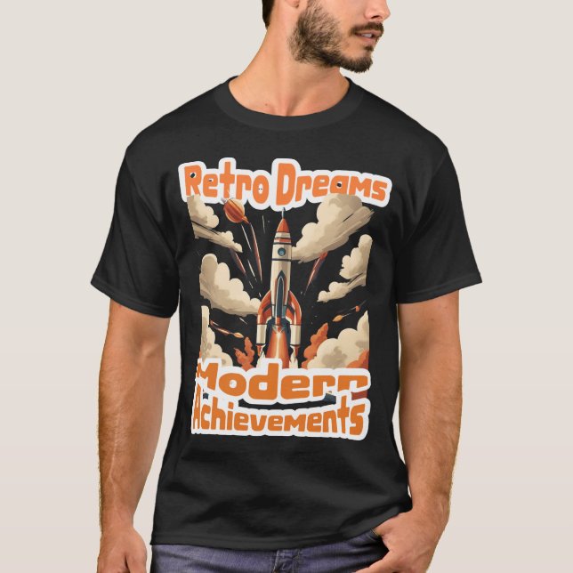 Camiseta Sueños retro, diseño de logros modernos (Anverso)