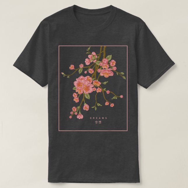 Camiseta Sueños Sakura Flor Japonesa Florencia de Cerezo Ja (Diseño del anverso)