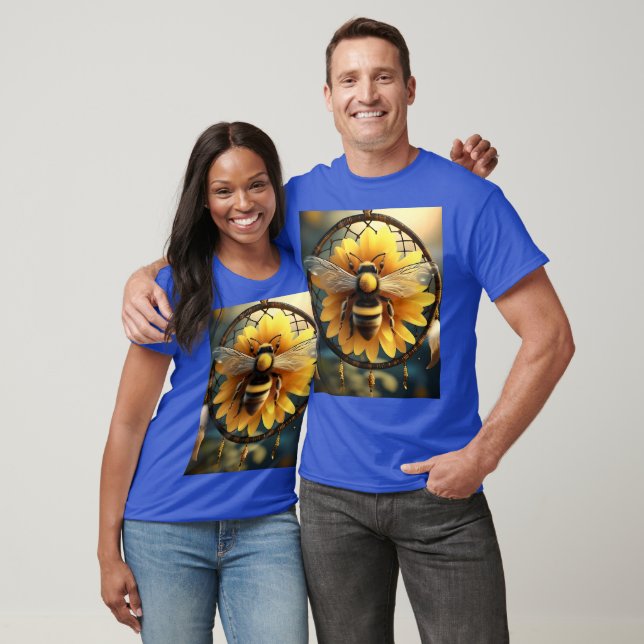 Camiseta "Sueños Zumbantes: Atrapasueños de Abeja y Girasol (Unisexo)