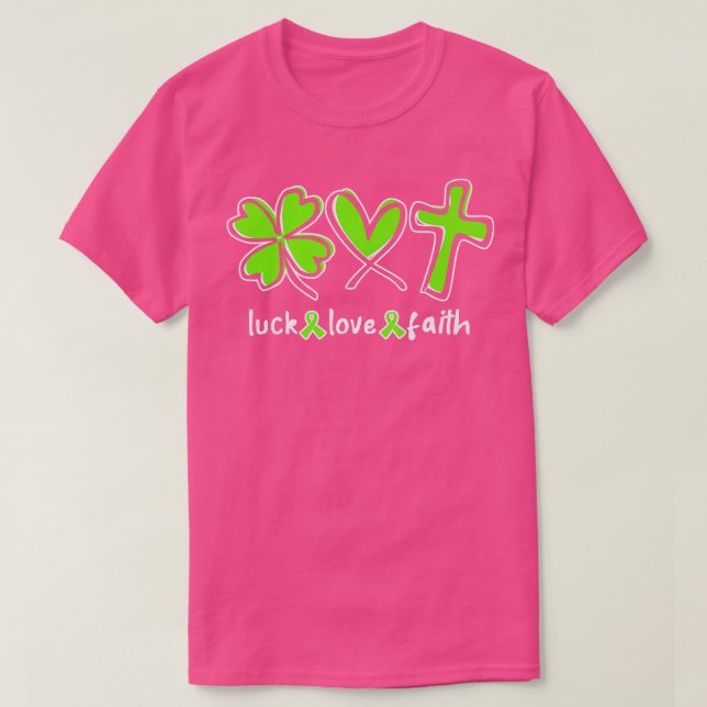 Camiseta Suerte Amor Fe Conciencia de la Salud Mental3116  (Diseño del anverso)