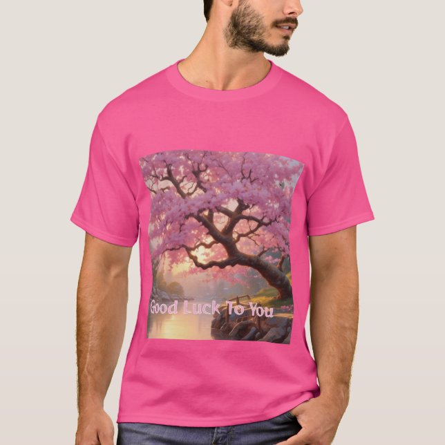 Camiseta Suerte de flor de cerezo (Anverso)
