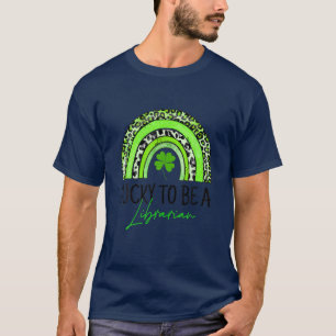 Camiseta Suerte De Ser Un Maestra Leopardo Arcoiris St Patr