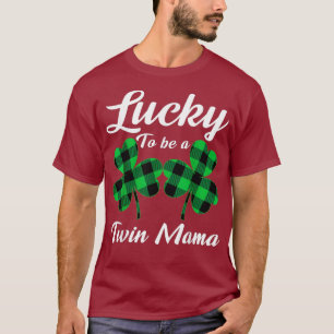 Camiseta Suerte de ser una mamá gemela melliza irlandesa, m