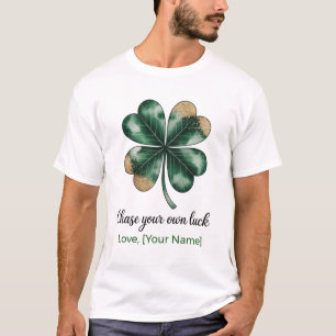 Camiseta Suerte de Trébol Sintiéndose Afortunado