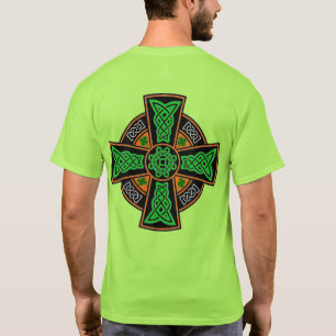 Camiseta suerte del símbolo irlandés cruz celta shamrock ca