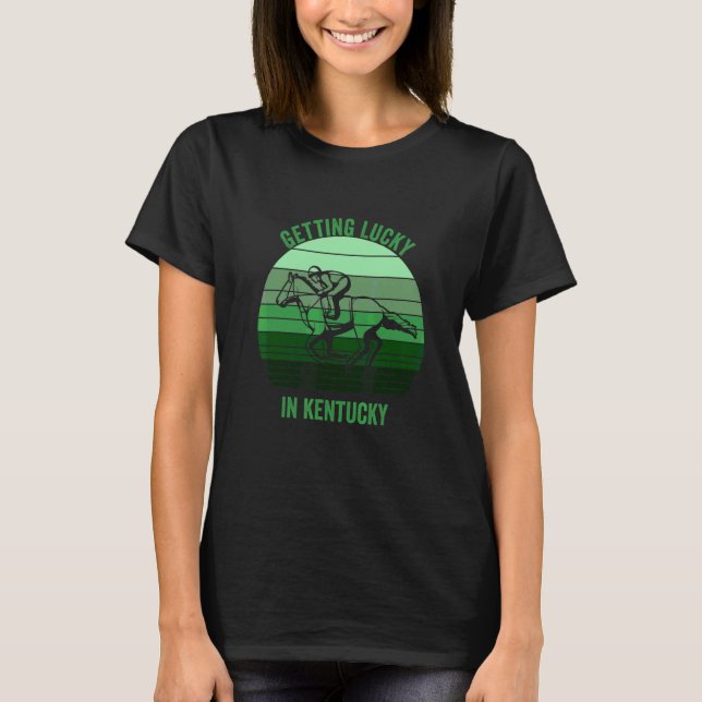 Camiseta Suerte En Kentucky Horse Derby Race Retro V (Anverso)