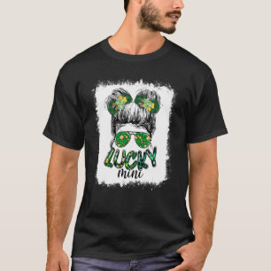 Camiseta Suerte Mini Messy Bun Hair irlandés St Patrick's D