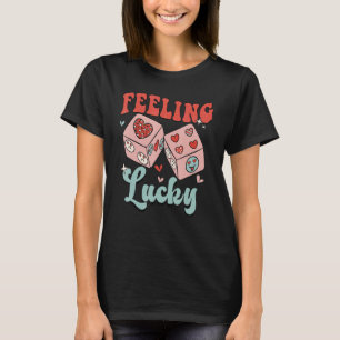 Camiseta Suerte Sensación de Dice Corazones Retro Groovy Va