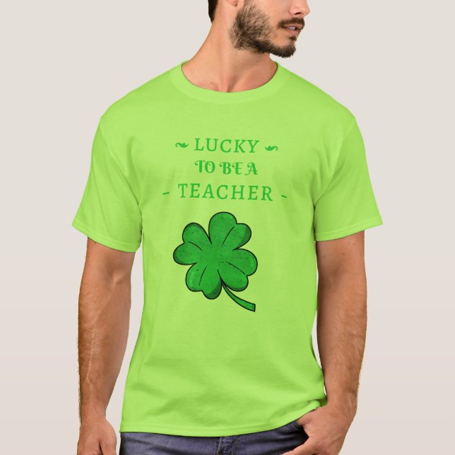 Camiseta SUERTE SER MAESTRO Día de San Patricio (Anverso)
