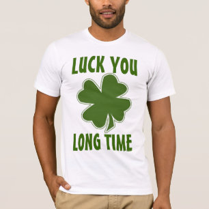 Camiseta Suerte usted tiempo largo