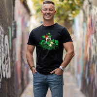 Suerte Verde Hada Irlandesa Cabello Rojo Trébol