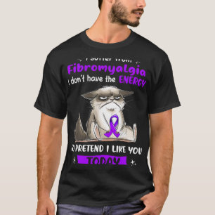 Camiseta Sufecto De Fibromialgia Gato Divertido De Concienc