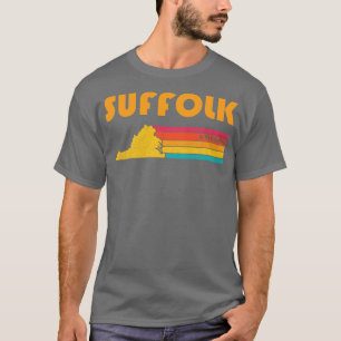 Camiseta Suffolk Virginia Vintage Distresres Souvenir