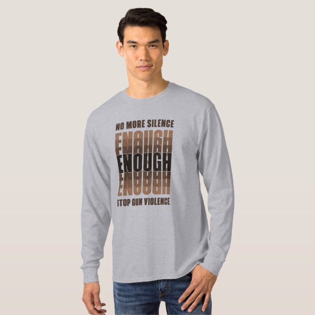 Camiseta Suficiente | Larga manga de los hombres (Anverso completo)