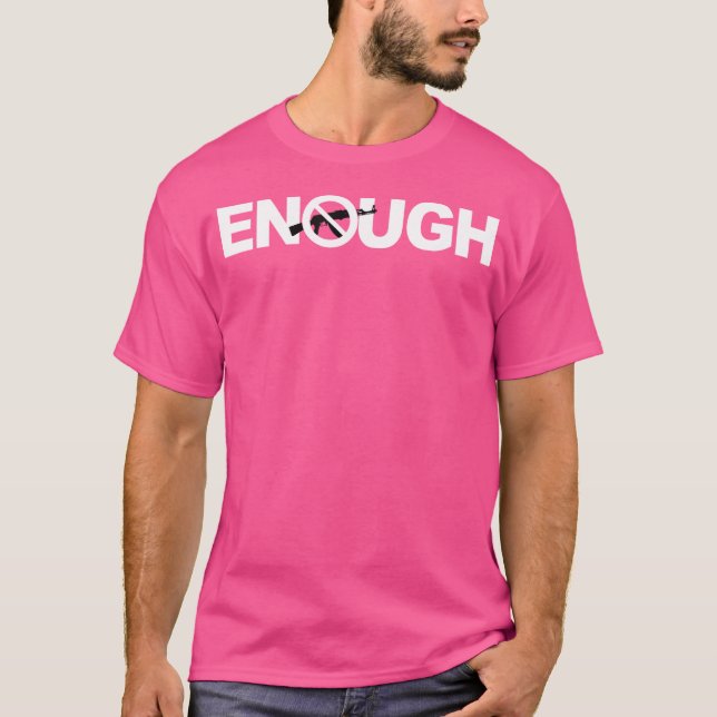 Camiseta Suficiente Naranja anti armas (Anverso)