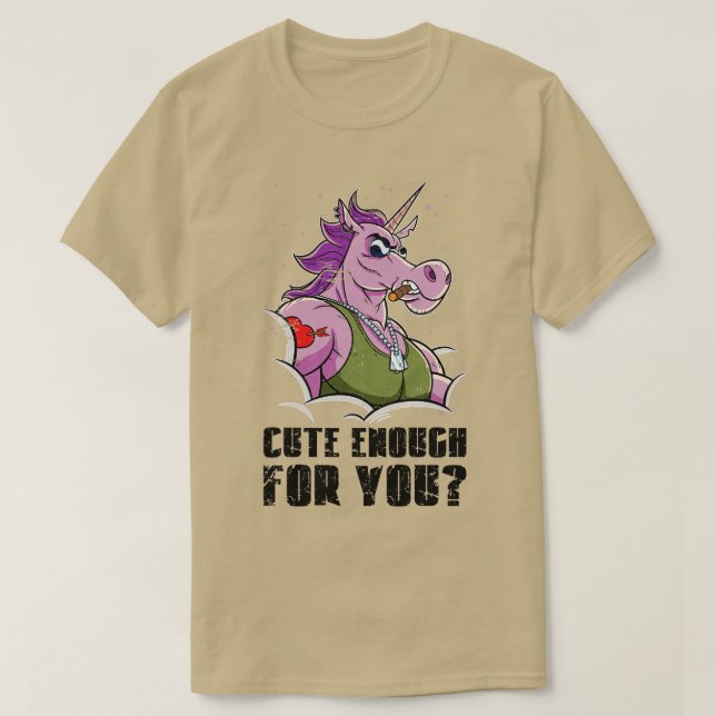 Camiseta Suficiente Para Tos Unicornios Con Músculos (Diseño del anverso)