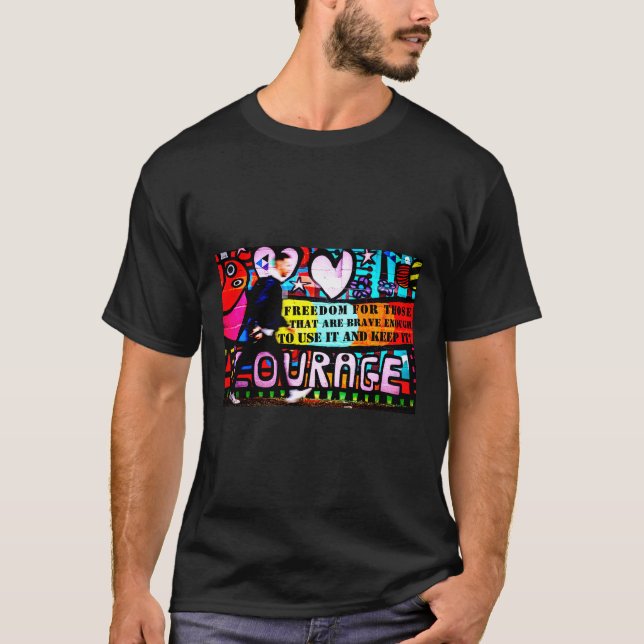 Camiseta suficientemente valiente (oscura) (Anverso)