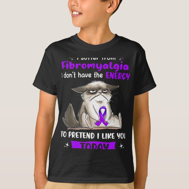 Camiseta Sufre De Fibromialgia Sensibilización Gato Diverti (Anverso)