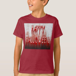Camiseta Sufriendo Felices Halloween Sangre Manchados Niños