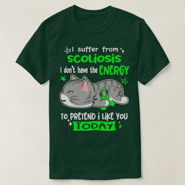 Camiseta Sufro De Scoliosis Que No Tengo Energía Para (Diseño del anverso)
