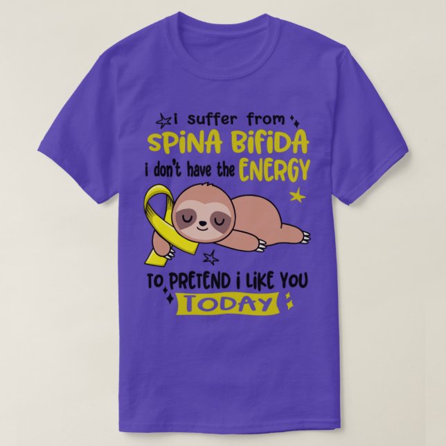 Camiseta Sufro De Spina Bifida No Tengo Energía (Diseño del anverso)