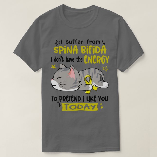 Camiseta Sufro De Spina Bifida No Tengo Energía (Diseño del anverso)