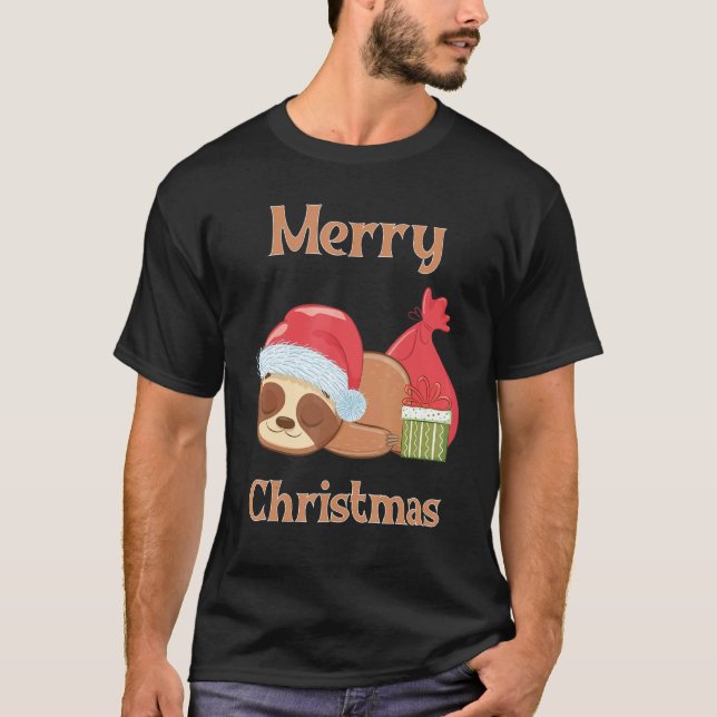 Camiseta Sugar Cute Sloth Christmas 4 (Anverso)