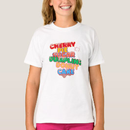Camiseta sugar dumpling cherry pie donut cake