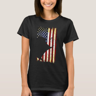 Camiseta Sugar Glider Silhouette Bandera Americana 4 De Jul