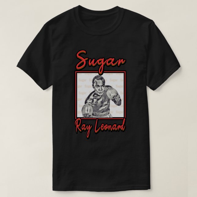 Camiseta Sugar Ray Leonard White (Diseño del anverso)
