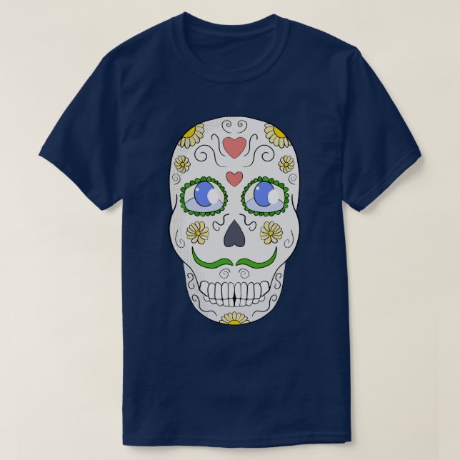 Camiseta Sugar Skull (Diseño del anverso)