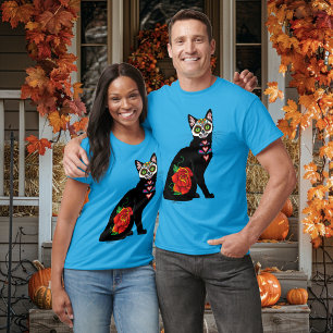 Camiseta Sugar Skull Black Cat