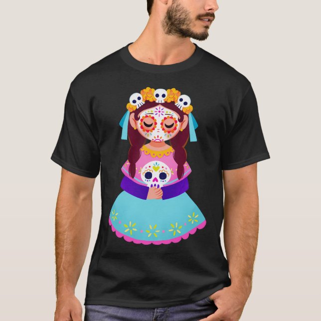 Camiseta Sugar Skull Chica (Anverso)