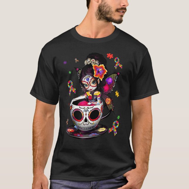 Camiseta Sugar Skull Fairy Fairy Figurine Itu2019s Ok To Be (Anverso)