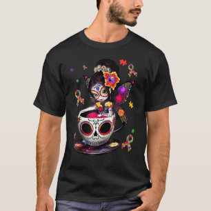 Camiseta Sugar Skull Fairy Fairy Figurine Itu2019s Ok To Be