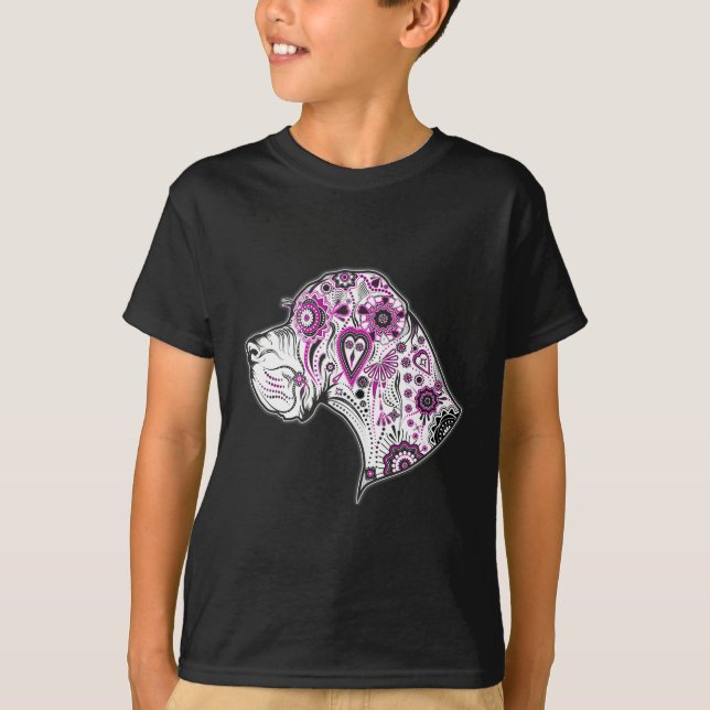 Camiseta Sugar Skull Great Dane (Anverso)