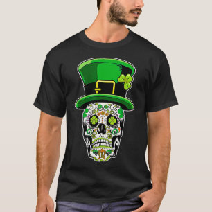 Camiseta Sugar Skull Saint Patricks Day of Dead