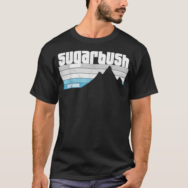 Camiseta Sugarbush VT Vermont Retro Montañas Esquí Snowbo (Anverso)