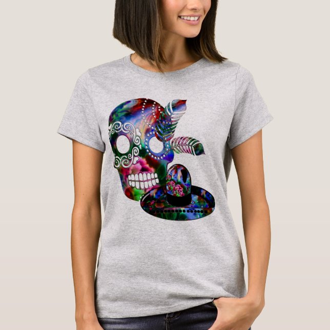 Camiseta Sugarland Psychedelle Grinnin' Skull Mexicano (Anverso)