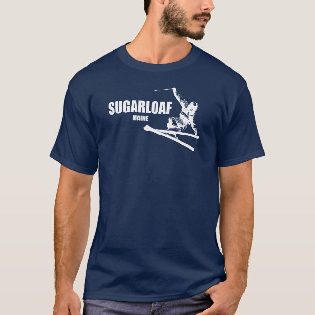 Camiseta Sugarloaf Mountain Maine Skier (Anverso)
