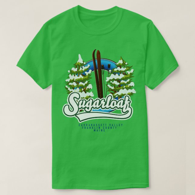 Camiseta Sugarloaf rabassett ValleyFranklin CountyMaine ski (Diseño del anverso)