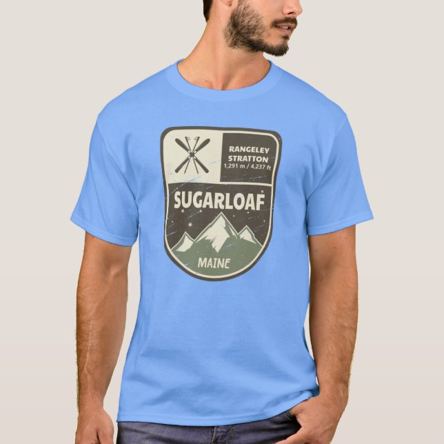 Camiseta Sugarloaf Rangeley Stratton Maine Oversized (Anverso)