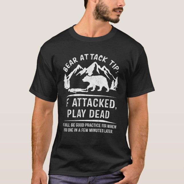 Camiseta Sugerencia de ataque de oso si se ataca juego dive (Anverso)