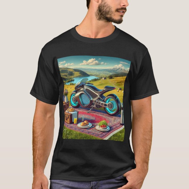 Camiseta Sugerencia de picnic para motocicletas (Anverso)