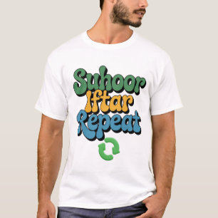 Camiseta Suhoor Iftar Repetición Falso Crochet PNG