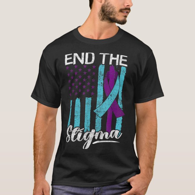 Camiseta Suicide Awareness Suicide Prevention Suprt Survivo (Anverso)